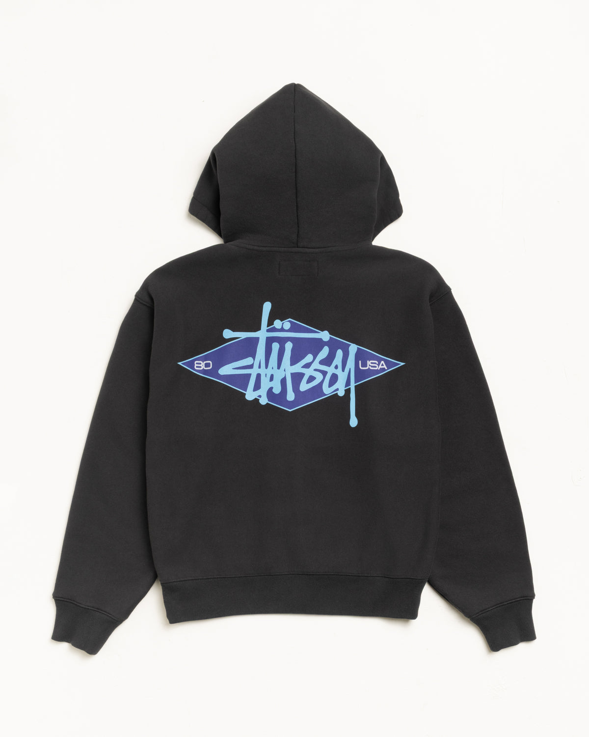 Basic Diamond Zip Hoodie – Black | Sweats | Stüssy Japan
