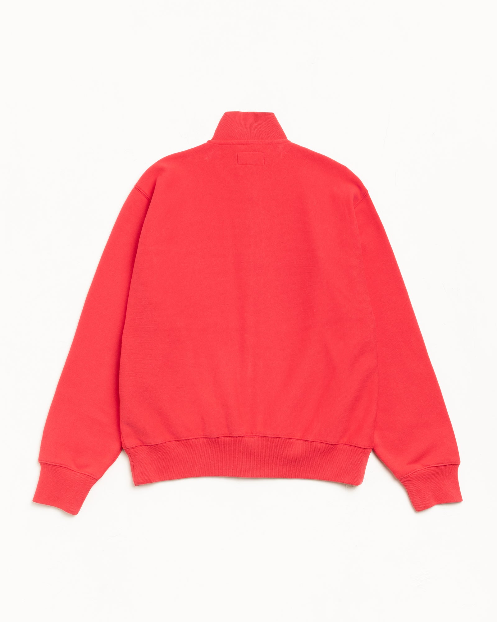 Fleece Track Jacket Mens Long Sleeve In Red
