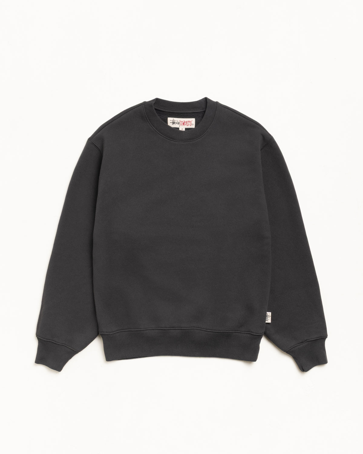 Fleece Crew – Black | Crew Fleece | Stüssy Japan