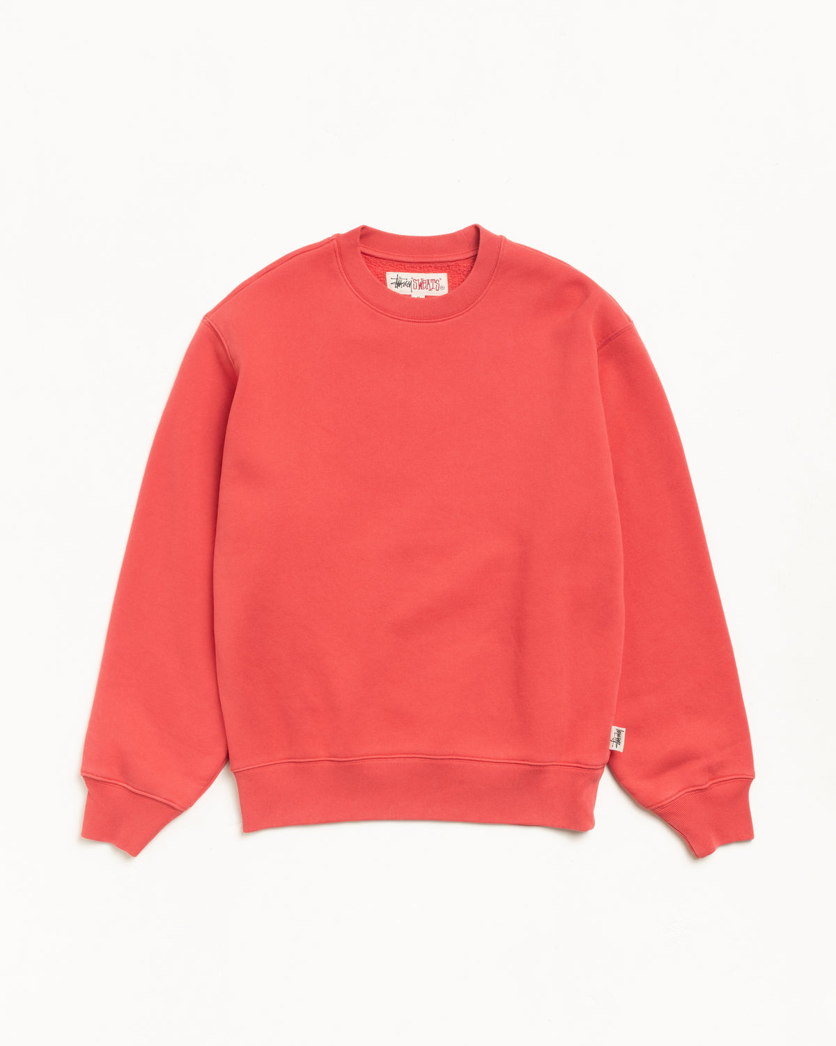 Fleece Crew – Red | Crew Fleece | Stüssy Japan