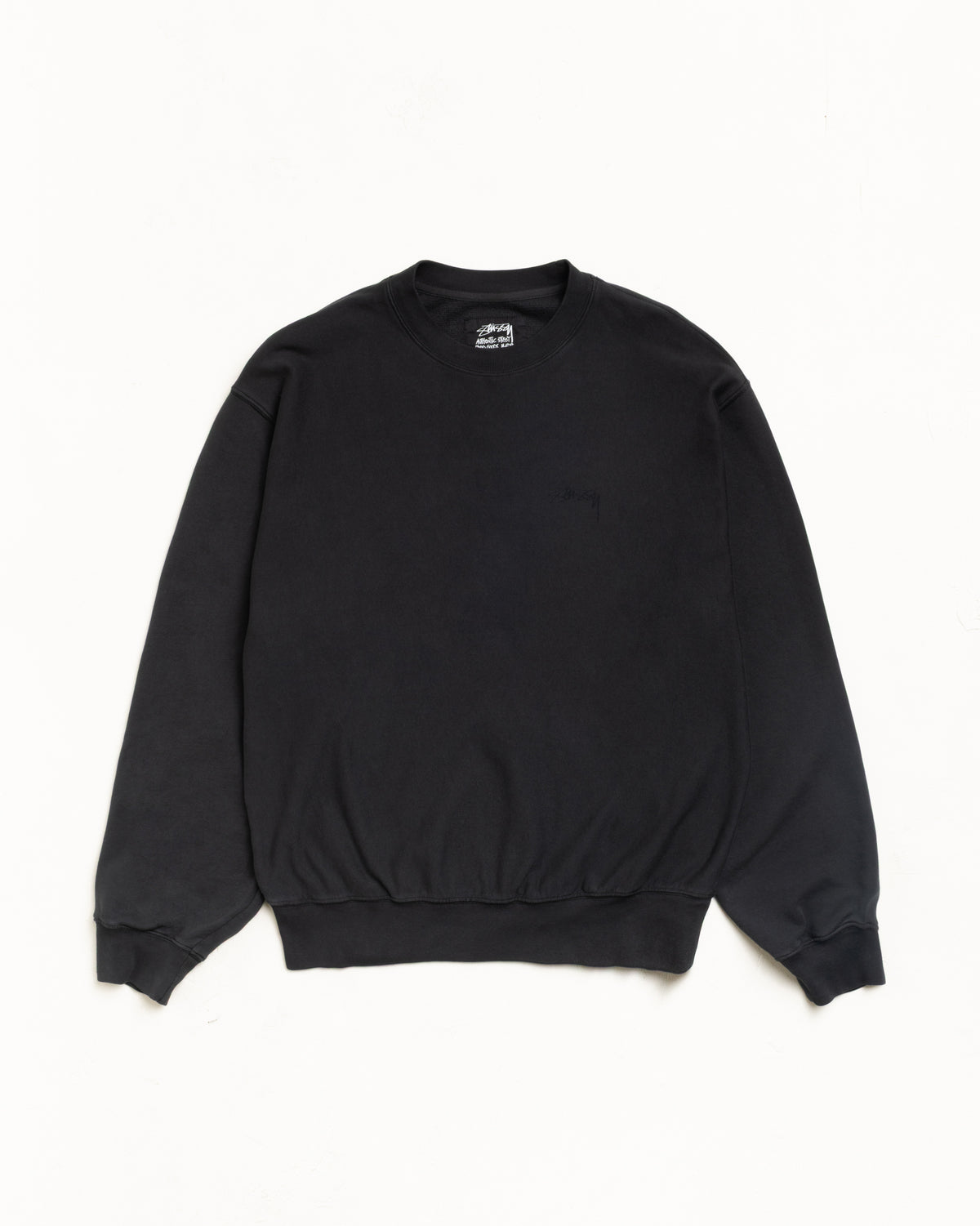 Lightweight Terry Crew – Black | Crew Fleece | Stüssy Japan