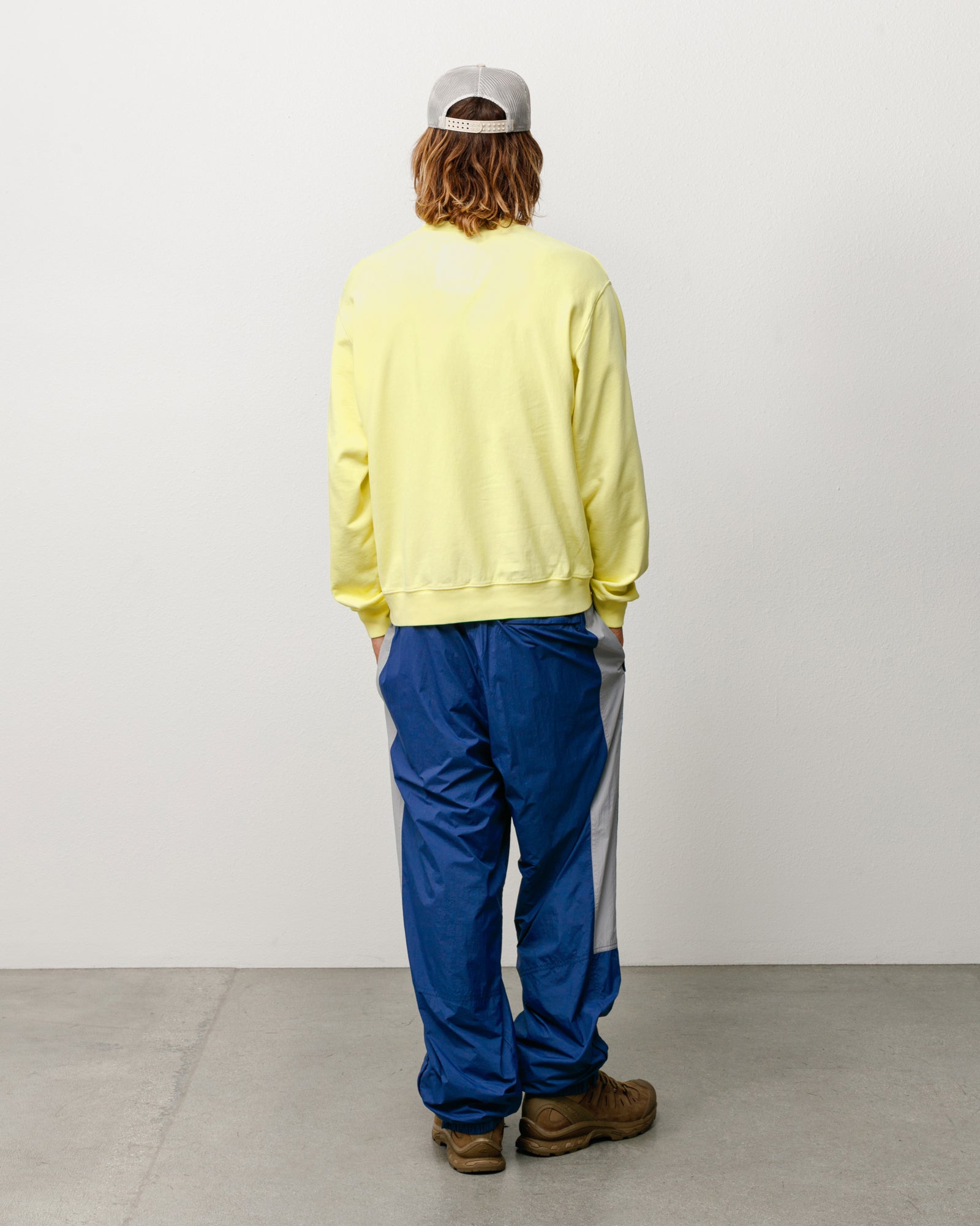 Lightweight Terry Crew Unisex Long Sleeve In Yellow