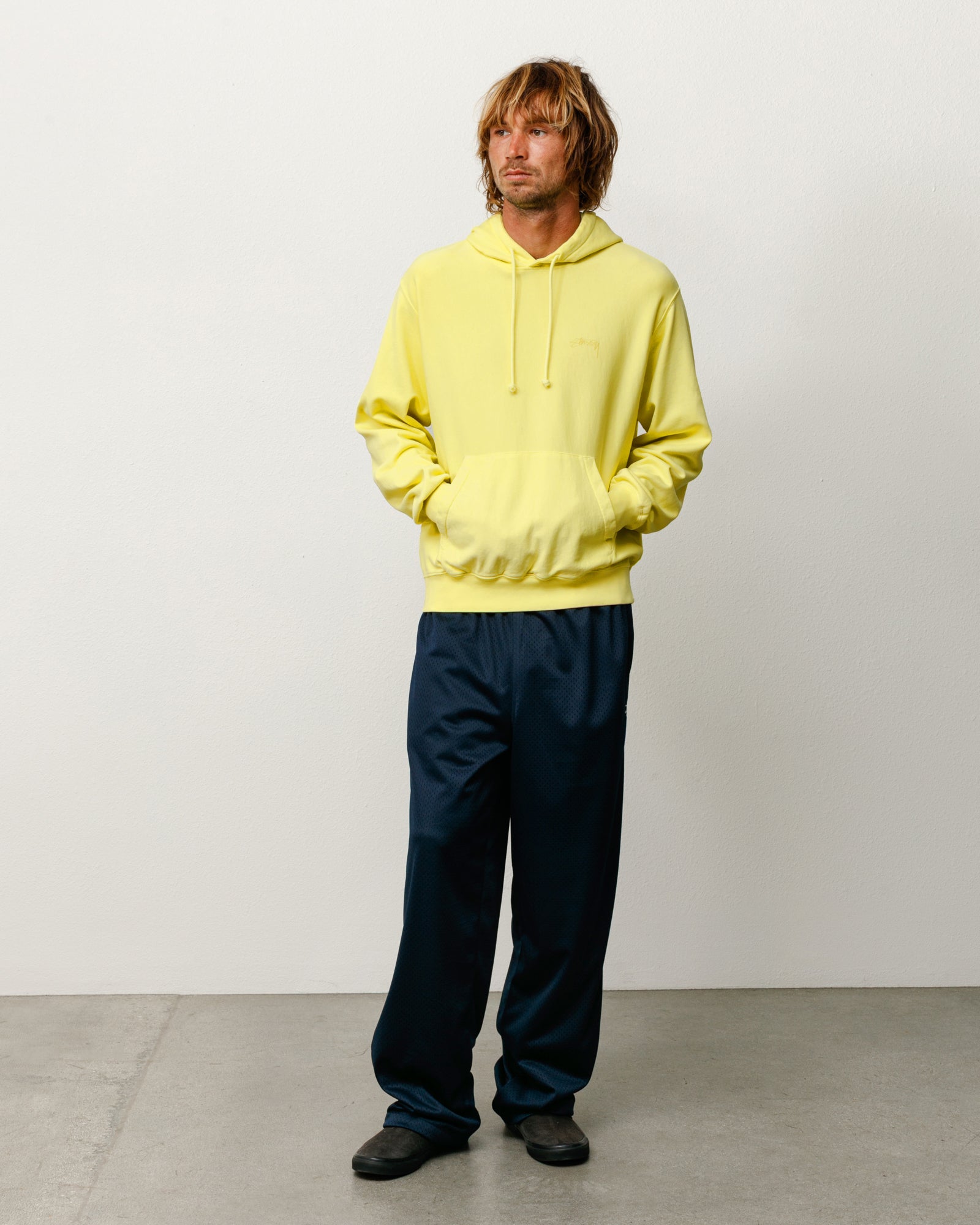 Lightweight Terry Hoodie Unisex Long Sleeve In Yellow