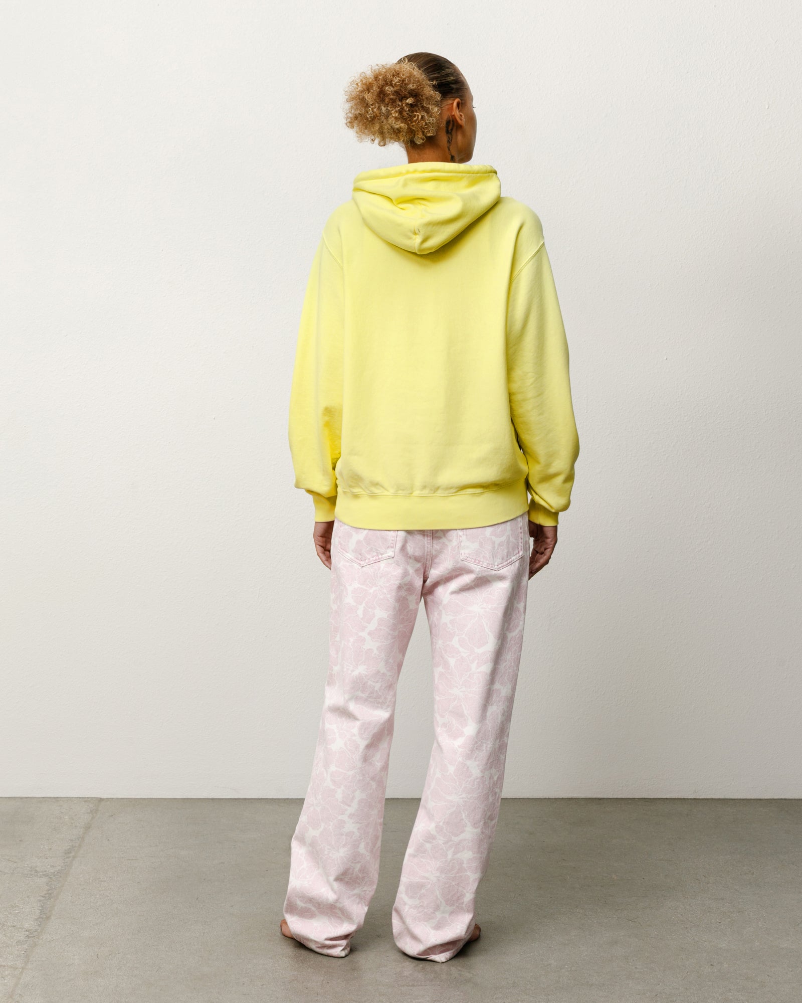 Lightweight Terry Hoodie Unisex Long Sleeve In Yellow