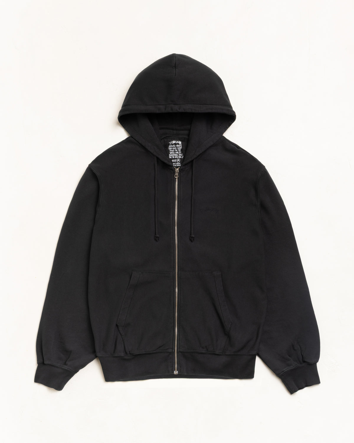 Lightweight Terry Zip Hoodie – Black | Zip-up Fleece | Stüssy Japan