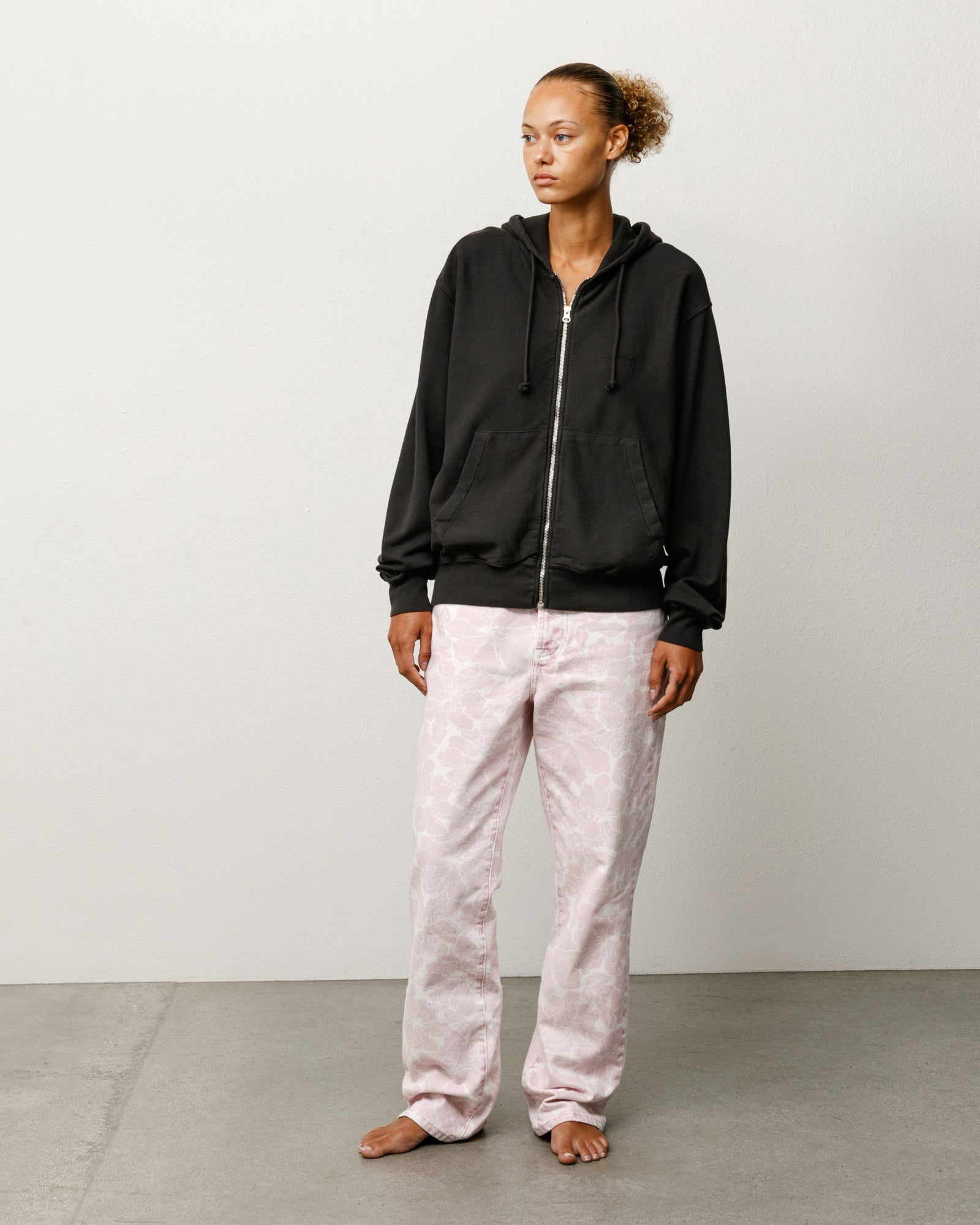 Lightweight Terry Zip Hoodie – Black | Zip-up Fleece | Stüssy Japan
