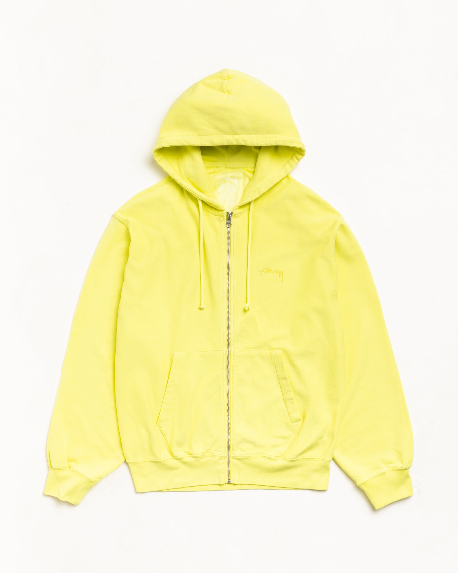 Lightweight Terry Zip Hoodie – Yellow | Zip-up Fleece | Stüssy Japan