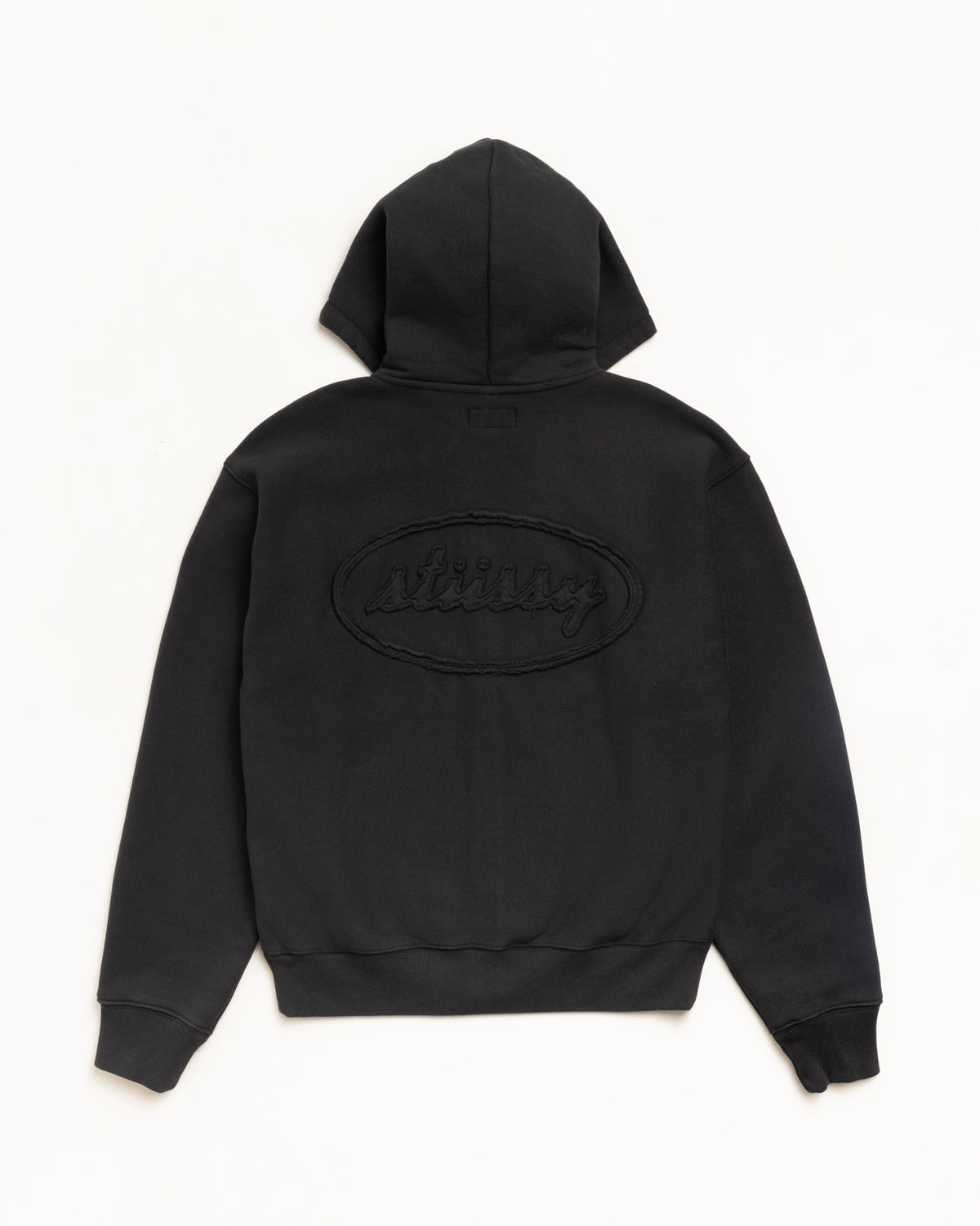 Cursive Applique Zip Hoodie – Black | Sweats | Stüssy Japan