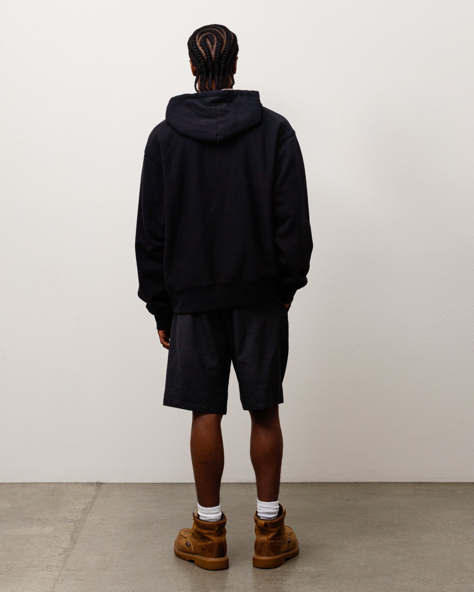Plaid Lined Zip Hoodie - Black | Zip-up Fleece | Stüssy Japan