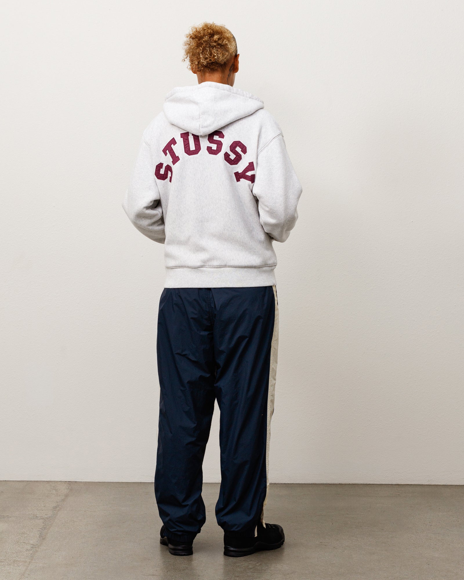 Double Faced Zip Hoodie - Ash Heather | Zip-up Fleece | Stüssy Japan