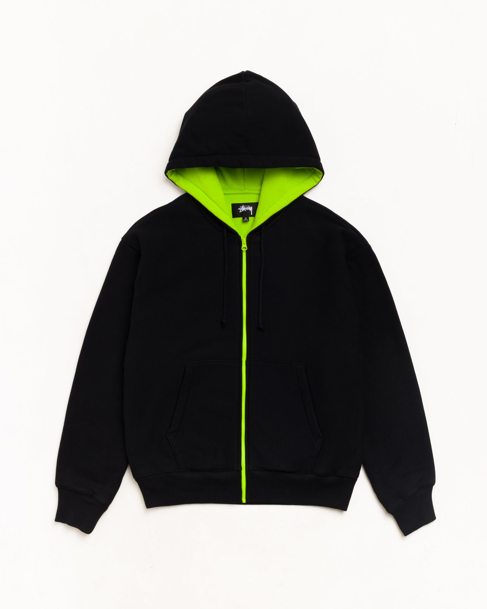 Double Faced Zip Hoodie - Black | Zip-up Fleece | Stüssy Japan