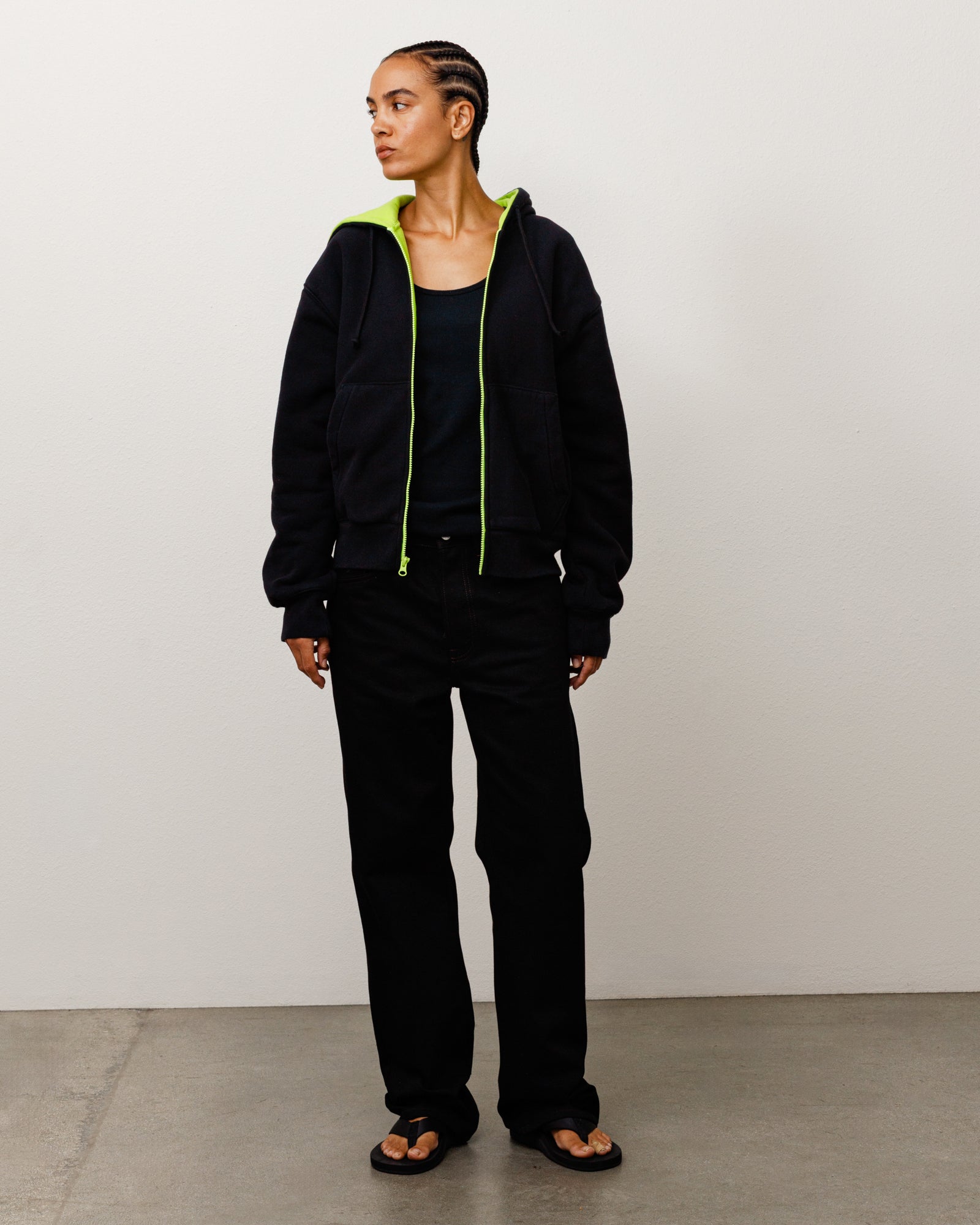 Double Faced Zip Hoodie - Black | Zip-up Fleece | Stüssy Japan