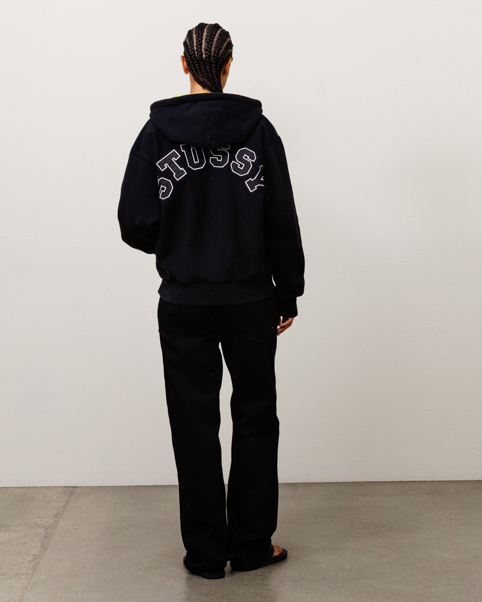 Double Faced Zip Hoodie - Black | Zip-up Fleece | Stüssy Japan