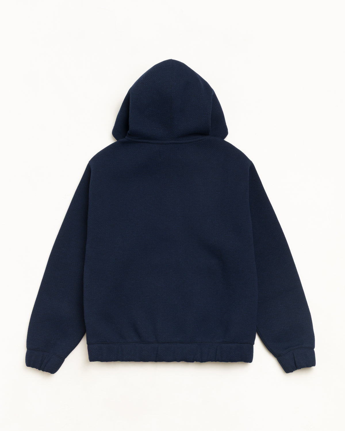 Bonded Jersey Zip Hood Unisex Long Sleeve In Navy