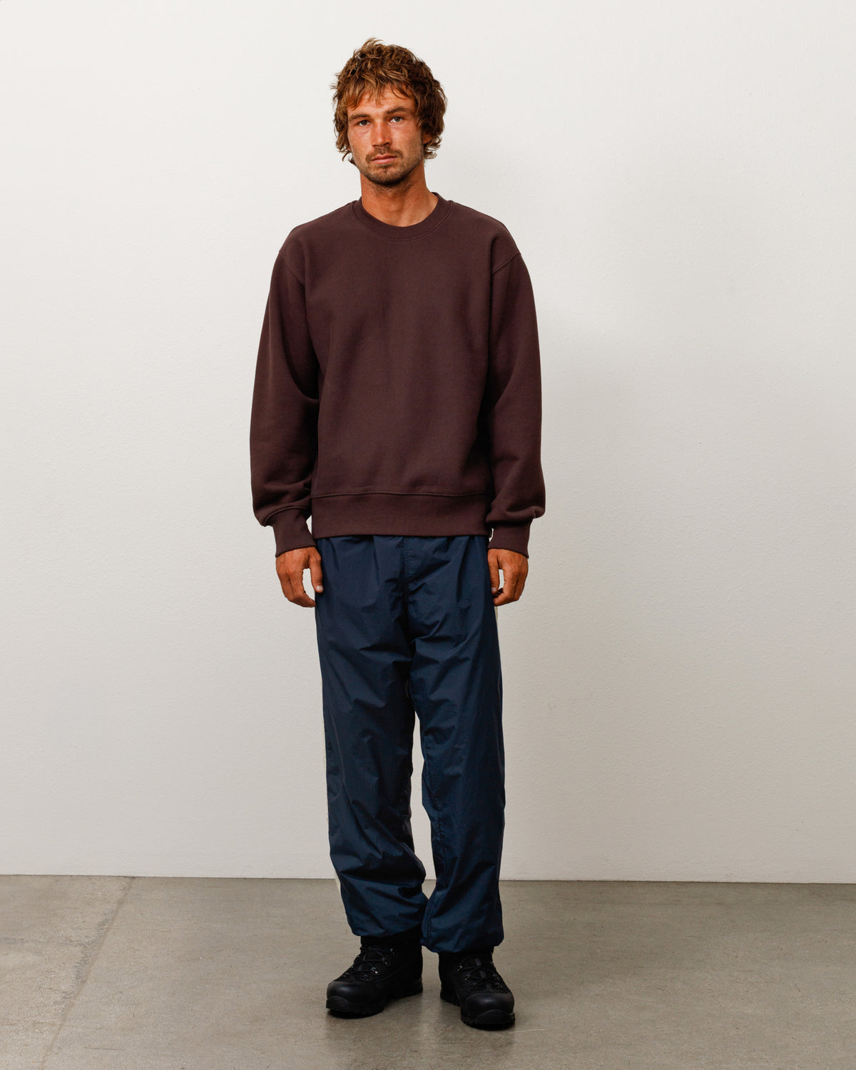 Sweats Crew Unisex Long Sleeve In Brown