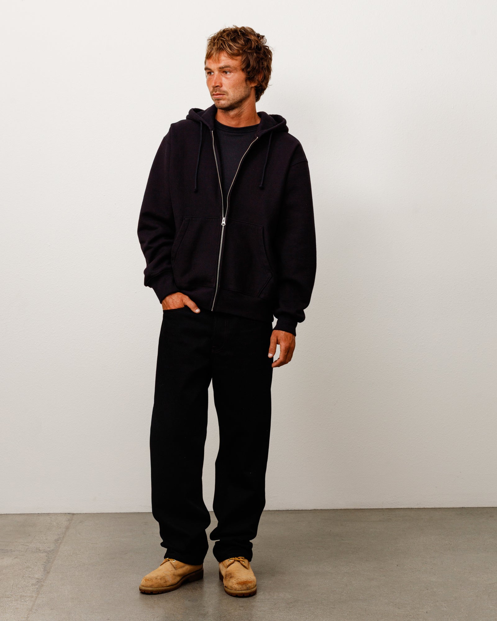 Fleece Zip Hoodie - Black | Zip-up Fleece | Stüssy Japan