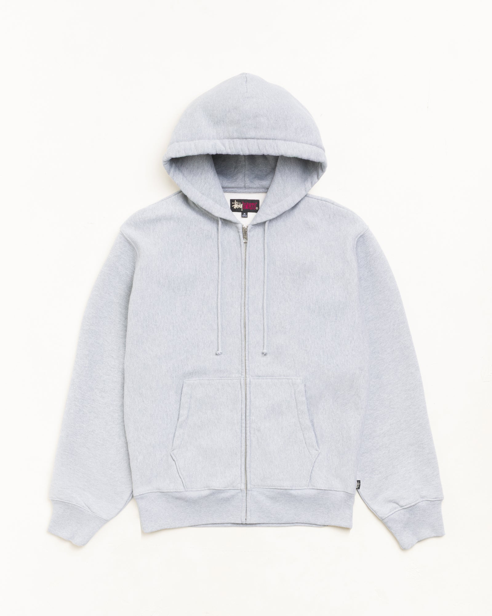 Fleece Zip Hoodie - Grey Heather | Zip-up Fleece | Stüssy Japan