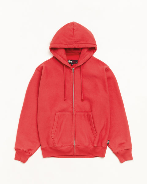 Sweats Zip Hoodie Unisex Long Sleeve In Red