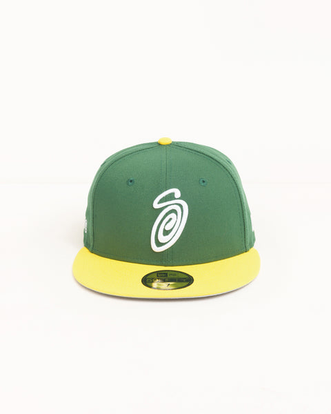 Curly S 59fifty New Era Cap Unisex In Green/yellow