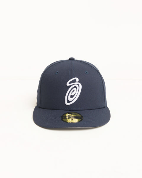 Curly S 59fifty New Era Cap Unisex In Navy