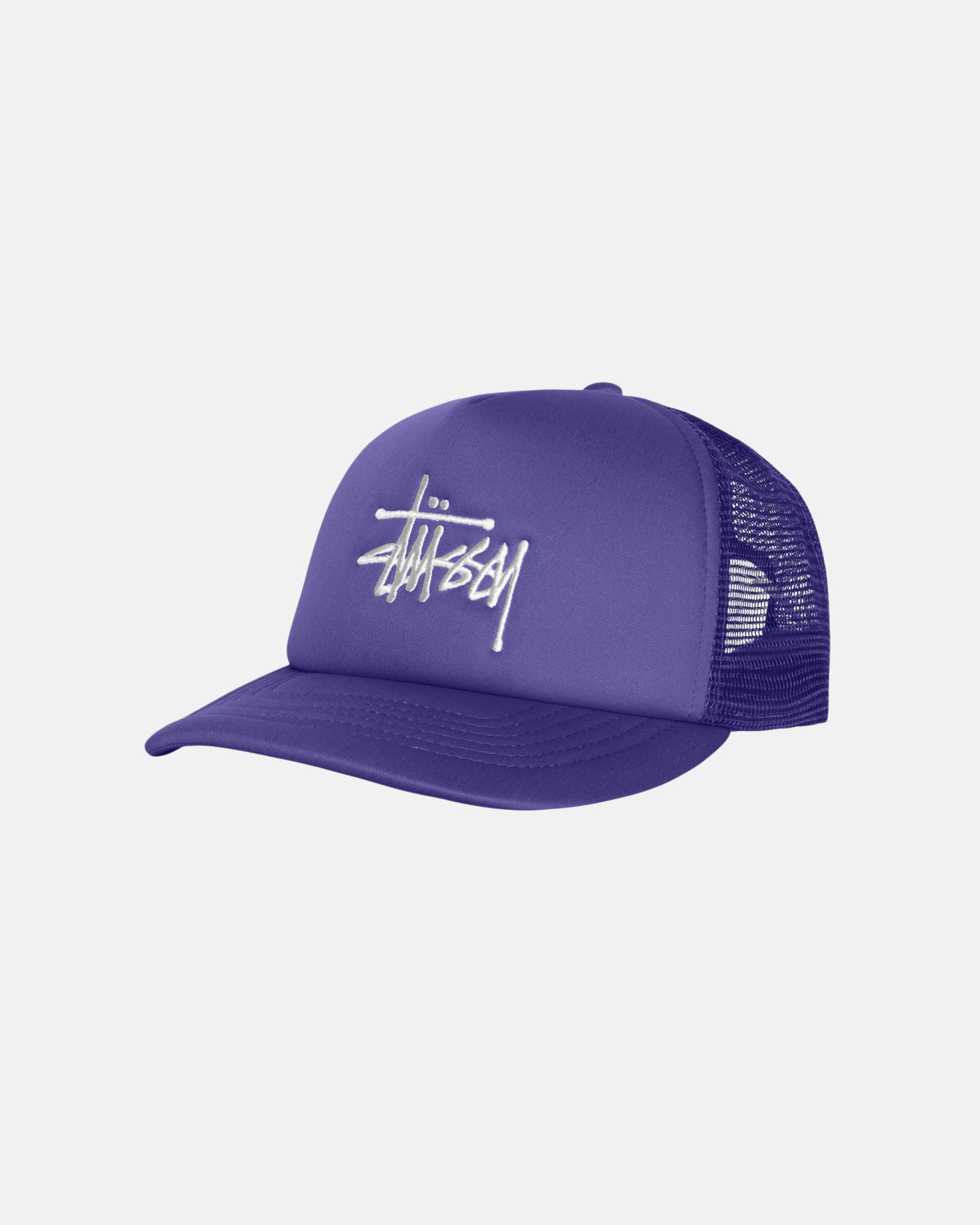 Stüssy Trucker Big Basic Snapback Deep Violet Headwear