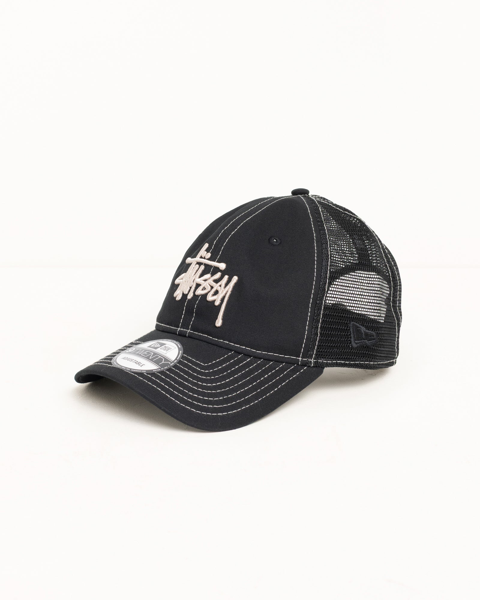 New Era 9TWENTY Basic Trucker – Black | Headwear | Stüssy Japan