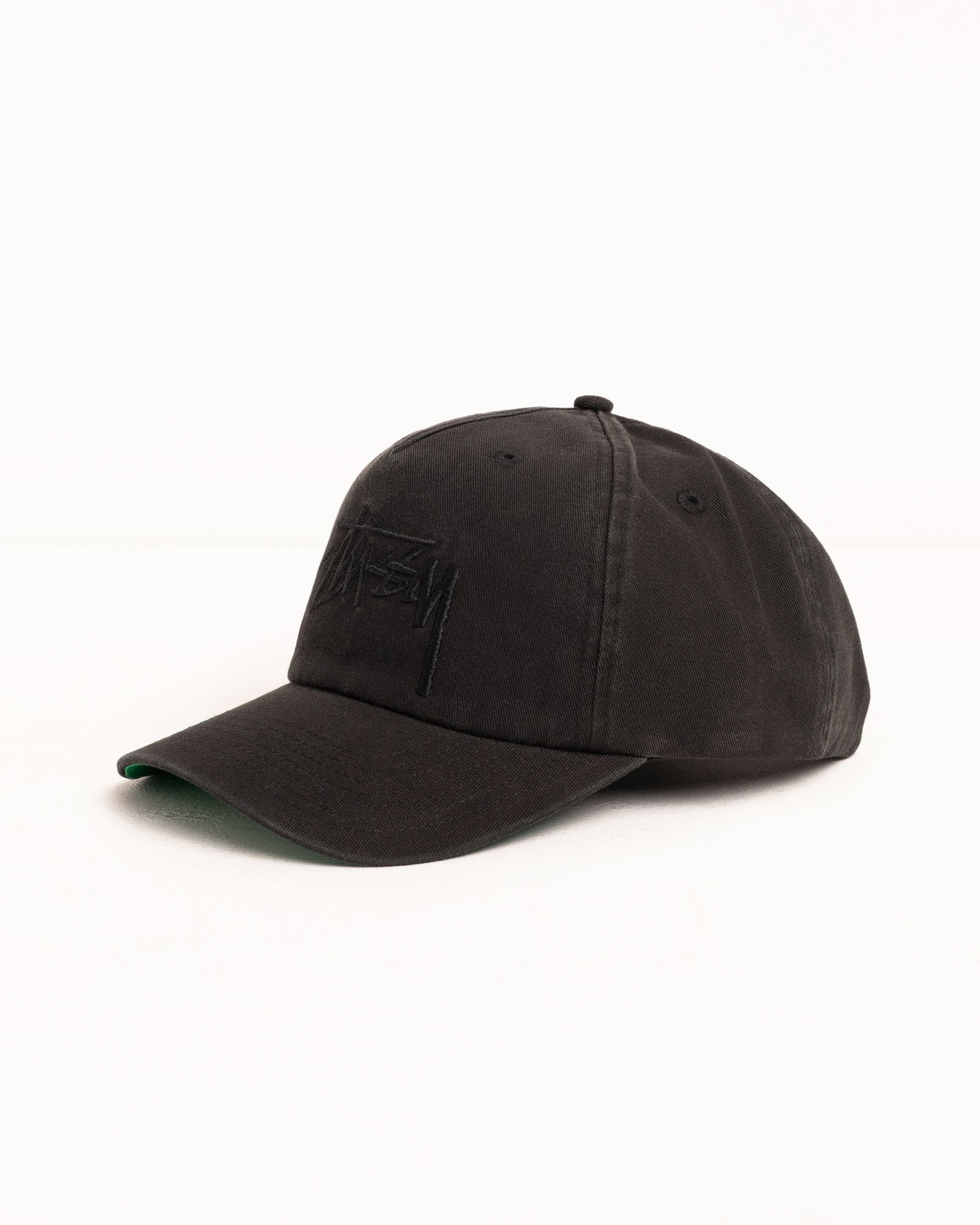 Mid-Depth Big Stock Snapback – Black | Headwear | Stüssy Japan