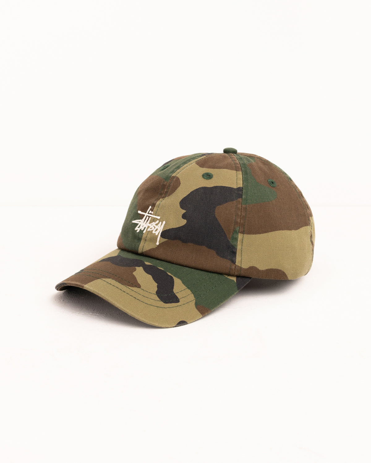 Basic Stüssy Cap Washed – Woodland Camo | Headwear | Stüssy Japan