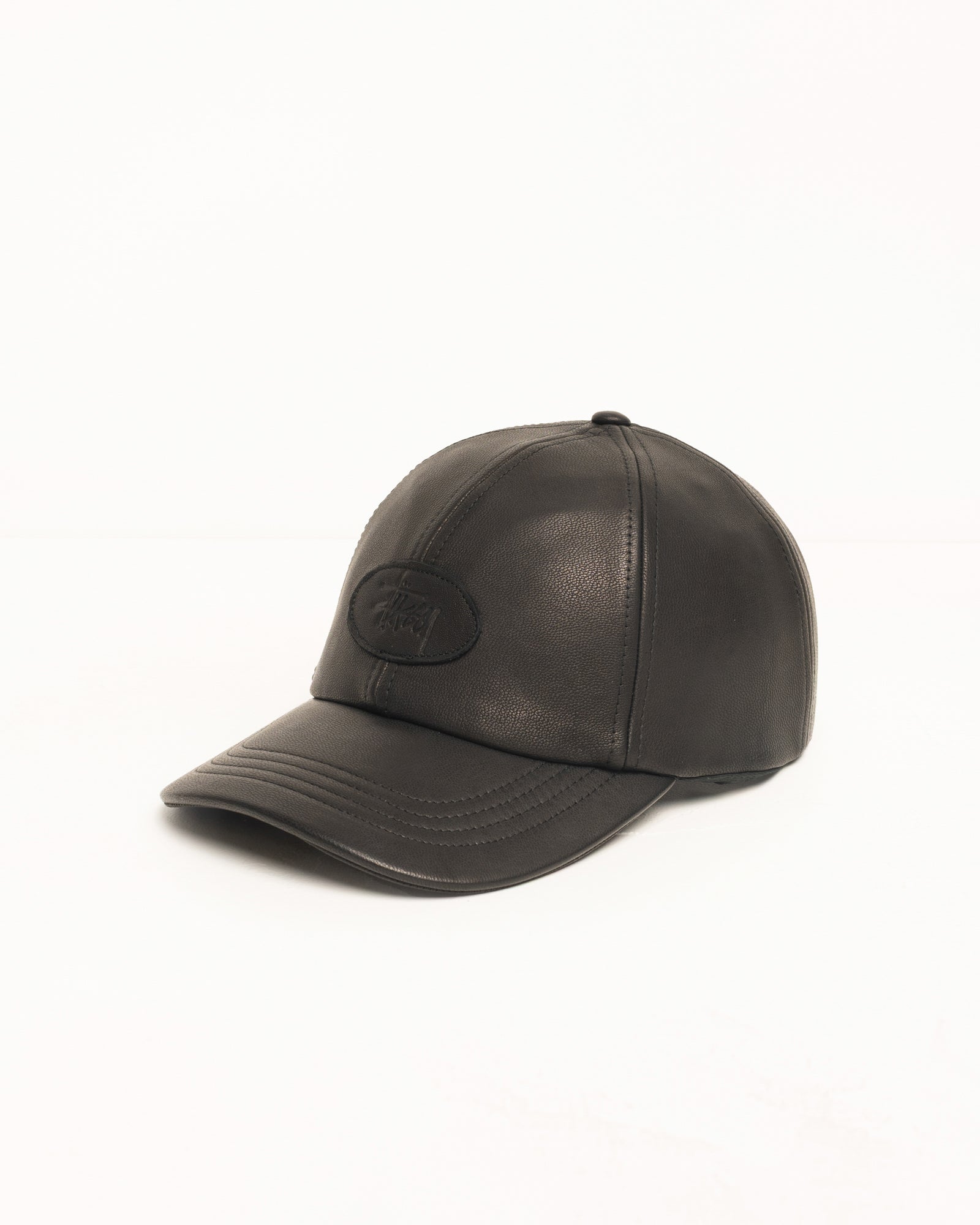 Low Profile Leather Strapback – Black | Headwear | Stüssy Japan