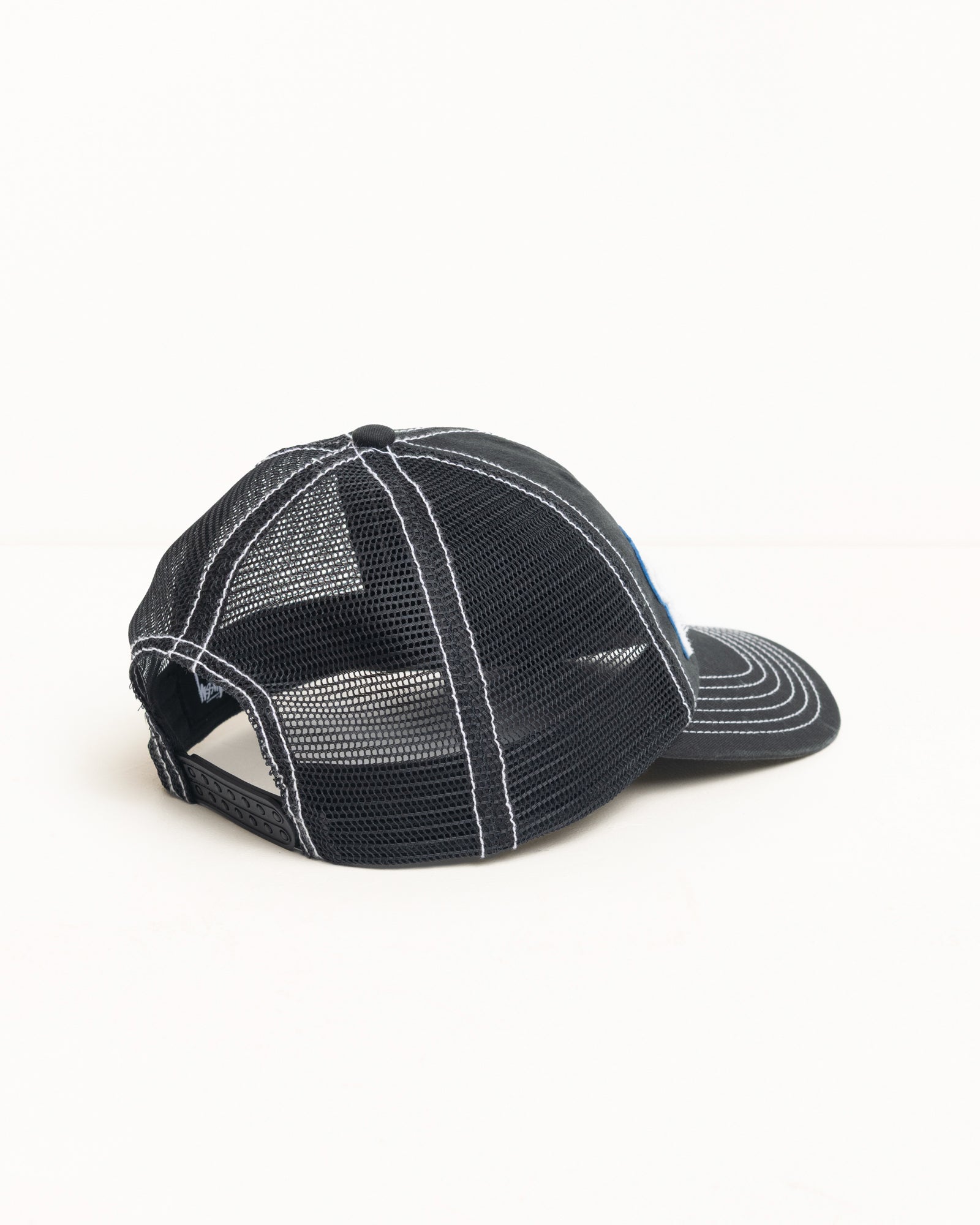 Mid-Depth Burly Threads Trucker – Black | Headwear | Stüssy Japan