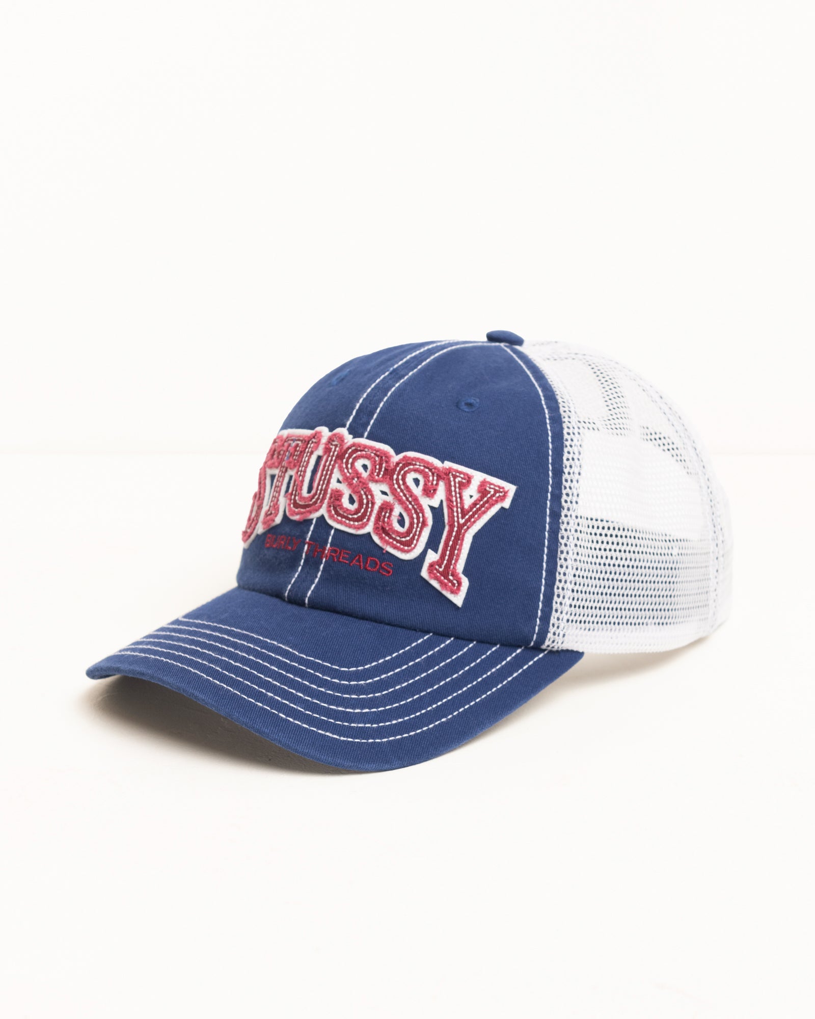 Mid-Depth Burly Threads Trucker – Navy | Headwear | Stüssy Japan