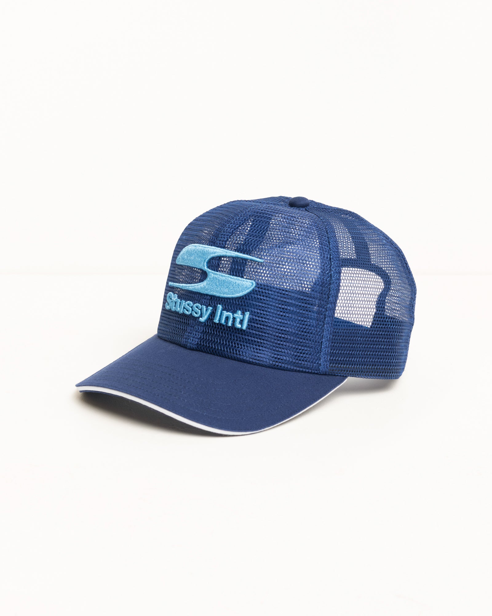 Mid-Depth Moto S Mesh Trucker – Navy | Headwear | Stüssy Japan