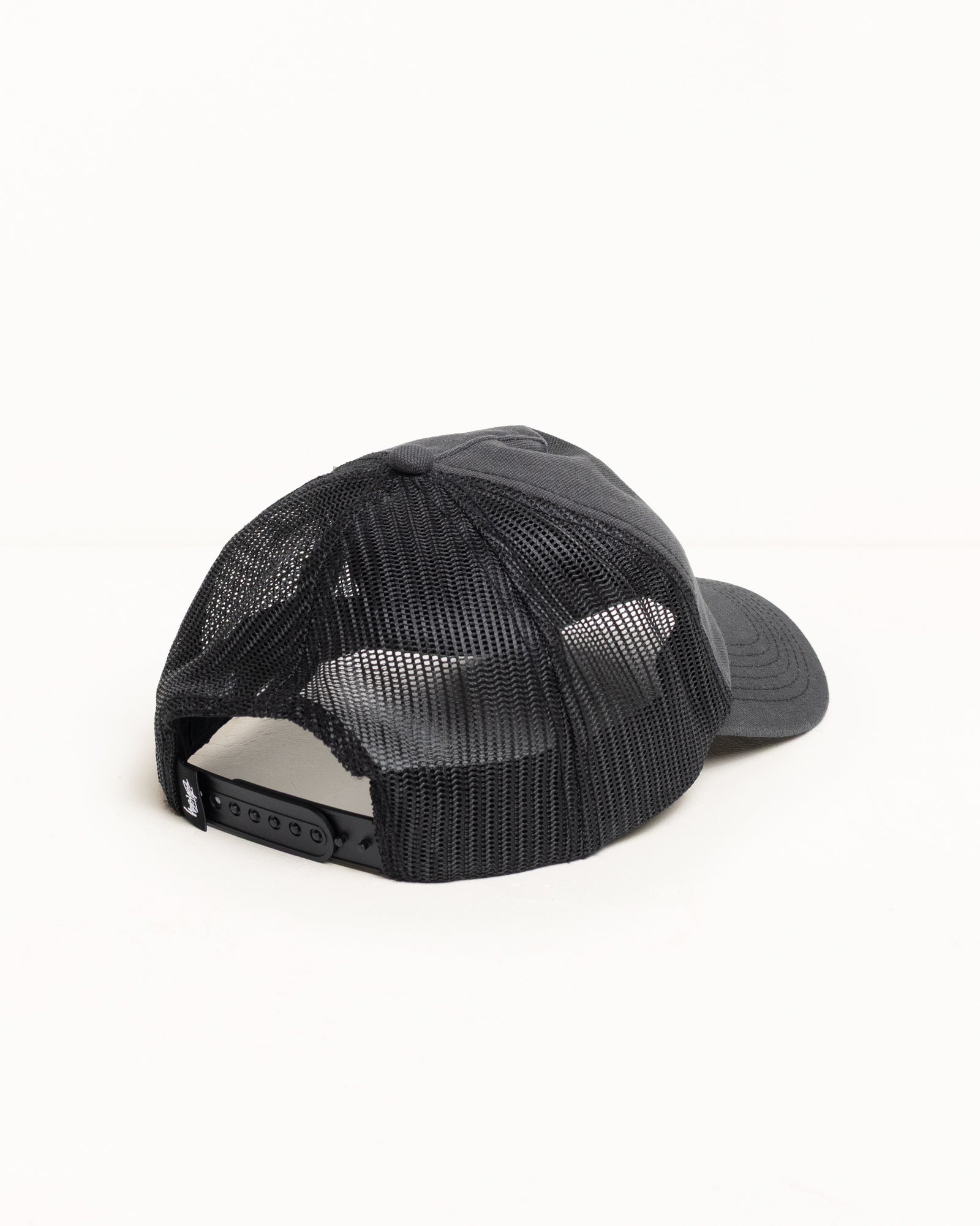 Ghost Logo Trucker – Black | Headwear | Stüssy Japan