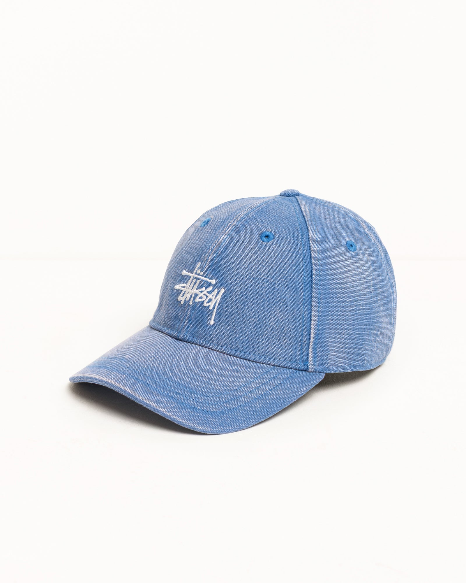 Basic Stüssy Cap Washed Canvas – Blue | Headwear | Stüssy Japan