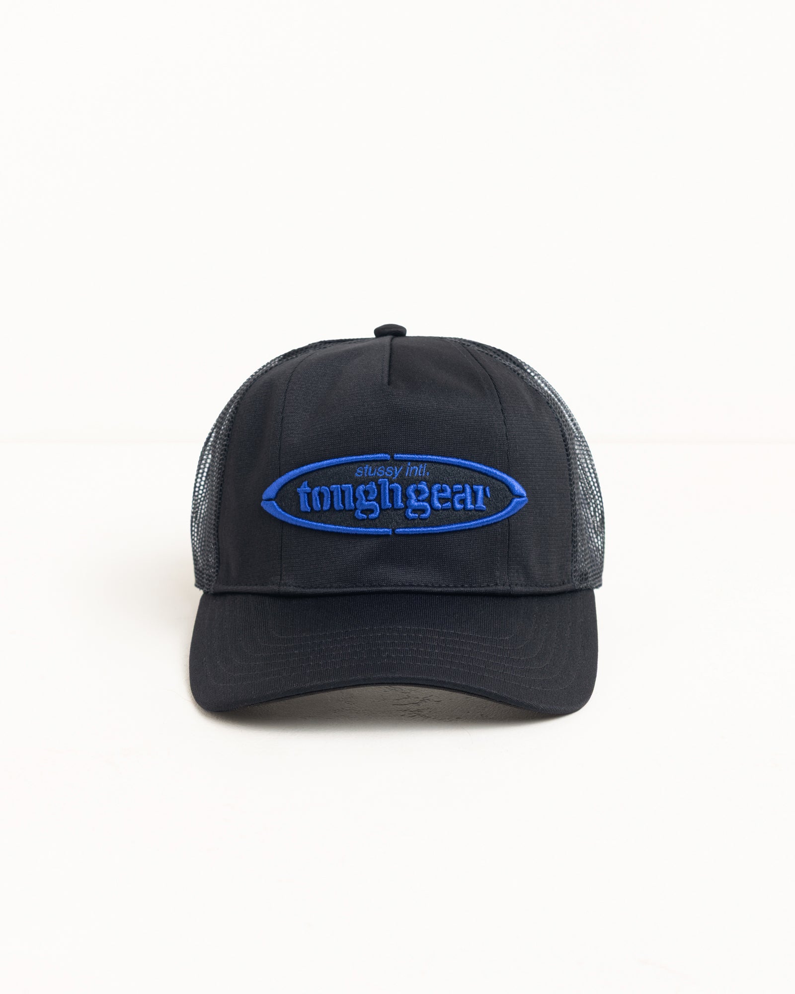 ブラックのユニセックス Tough Gear ミッドトラッカーキャップ