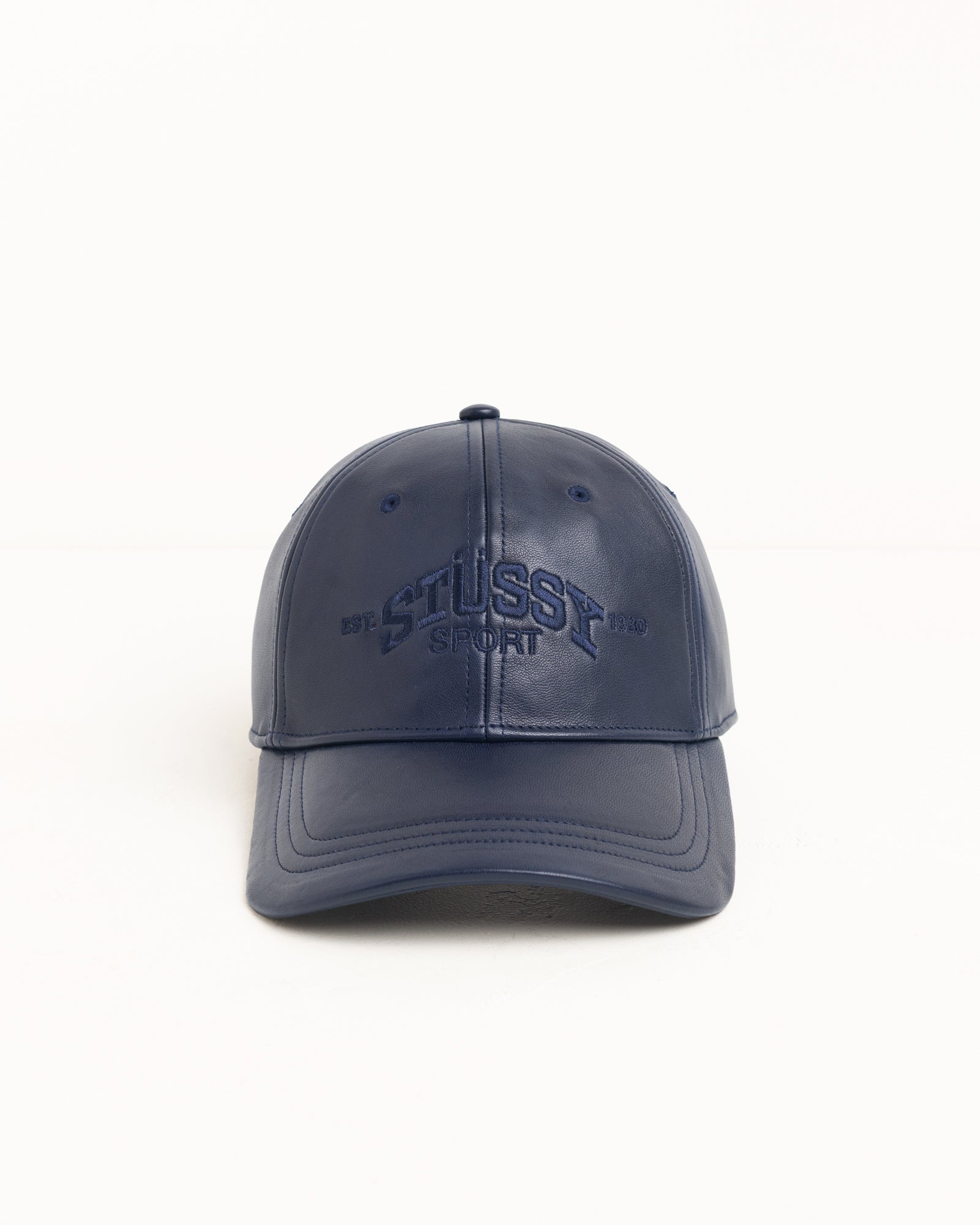 Sport Leather Cap - Navy | Headwear | Stüssy Japan