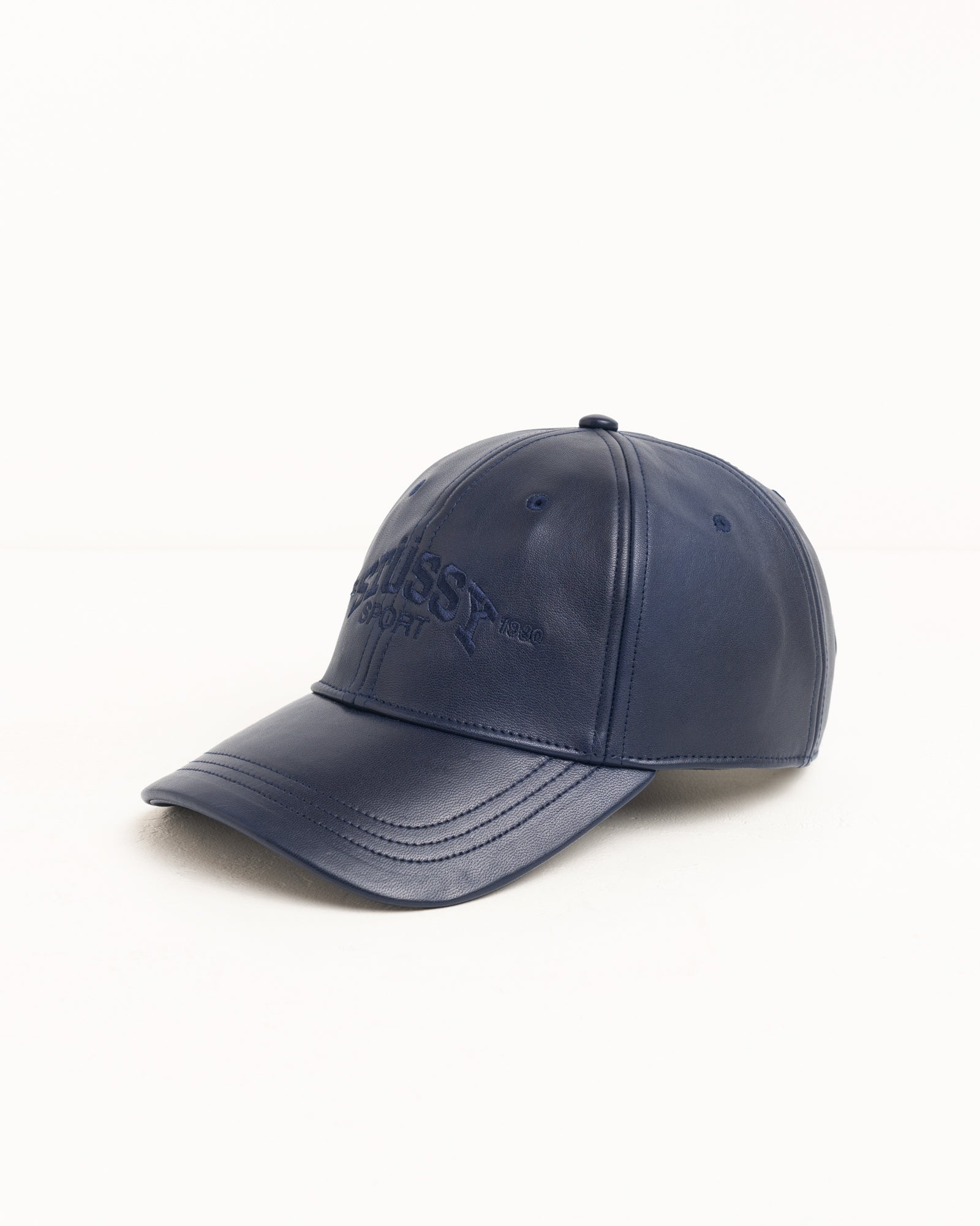 Sport Leather Cap - Navy | Headwear | Stüssy Japan