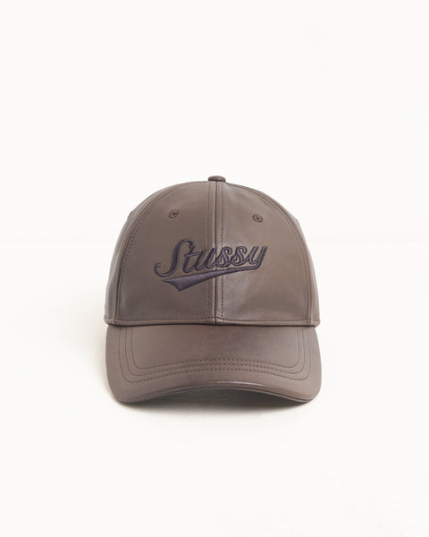 Lp Athl Leather Strapback Cap Unisex In Brown