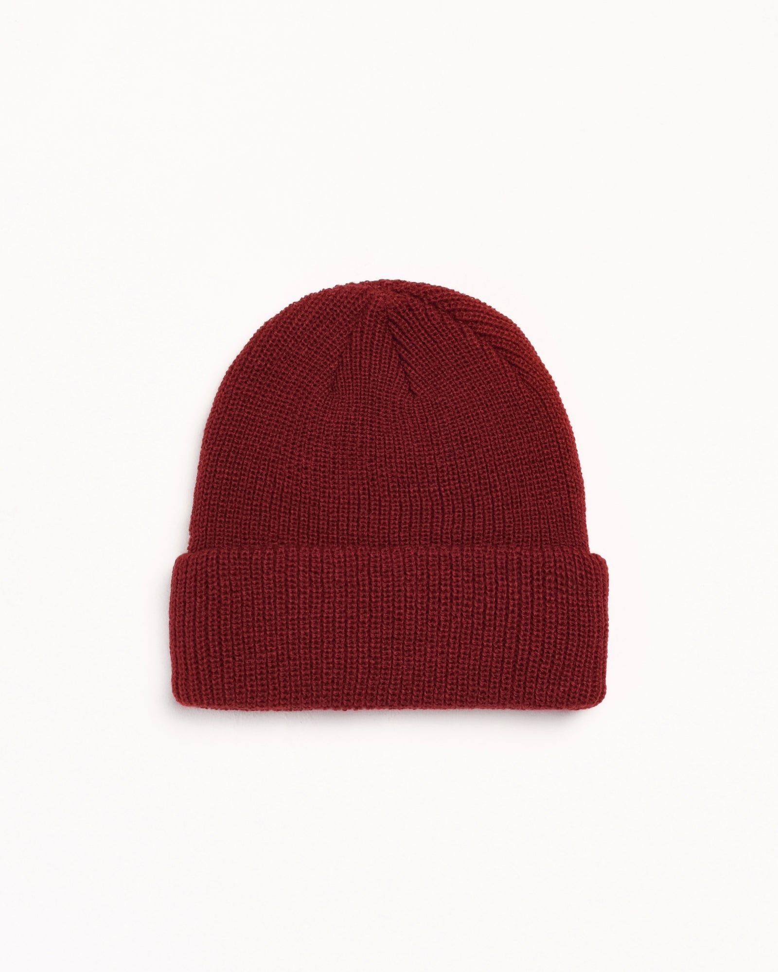 Basic Stüssy Cuff Beanie – Dark Red | Headwear | Stüssy Japan