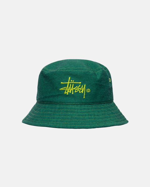 Stüssy Bucket Hat Copyright Green Headwear