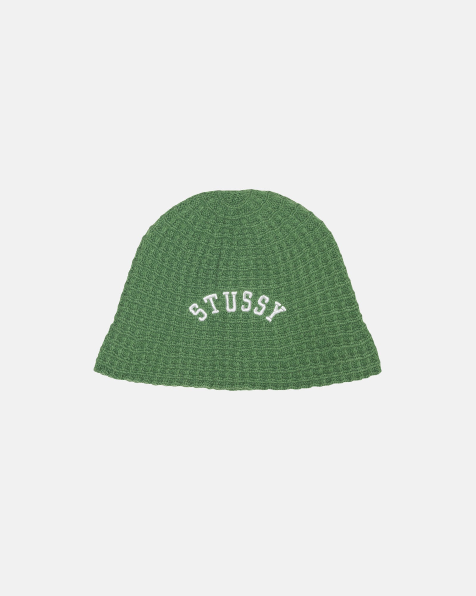 Stüssy Bucket Hat Waffle Knit Green Headwear