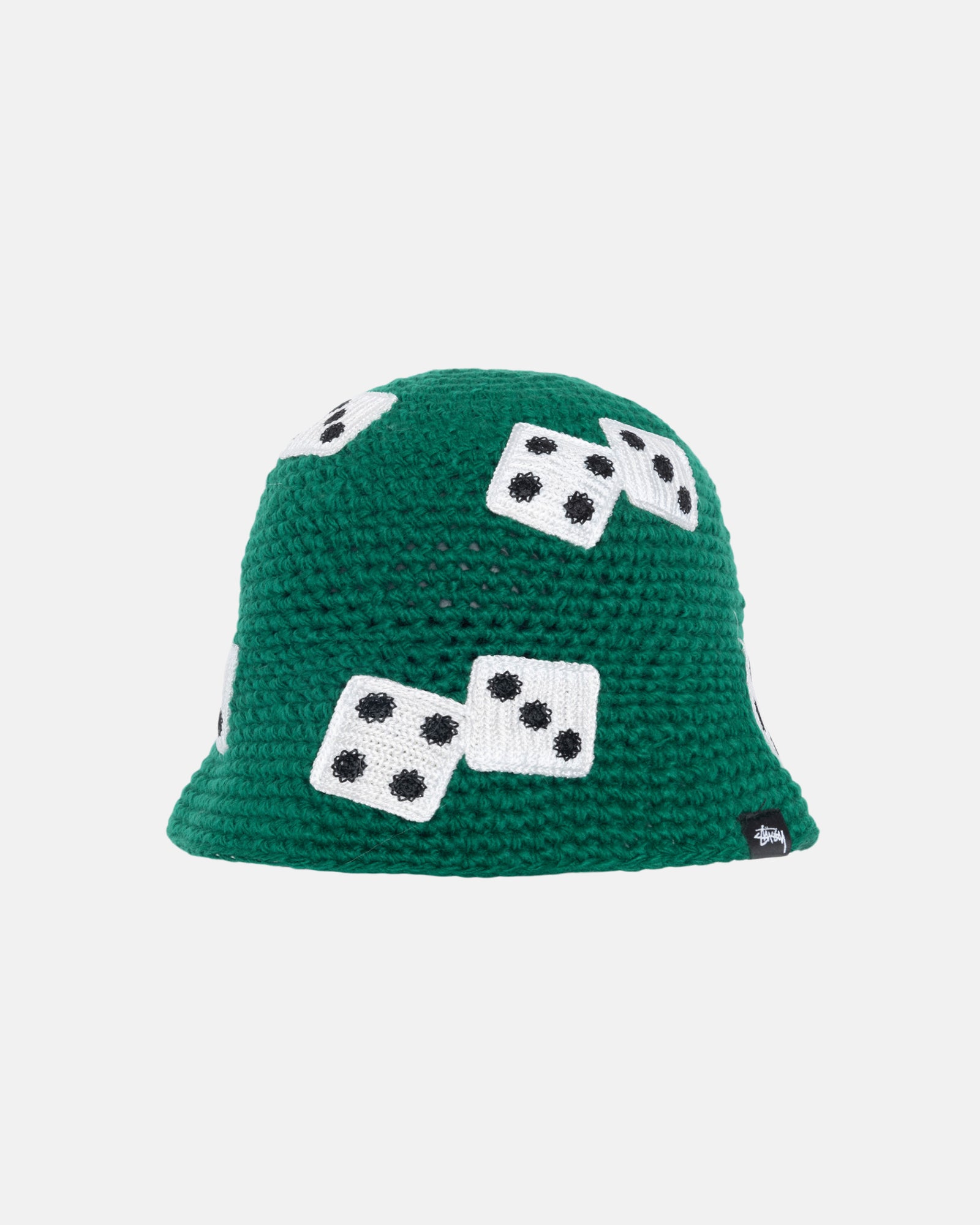Stüssy Bucket Hat Dice Knit Green Headwear