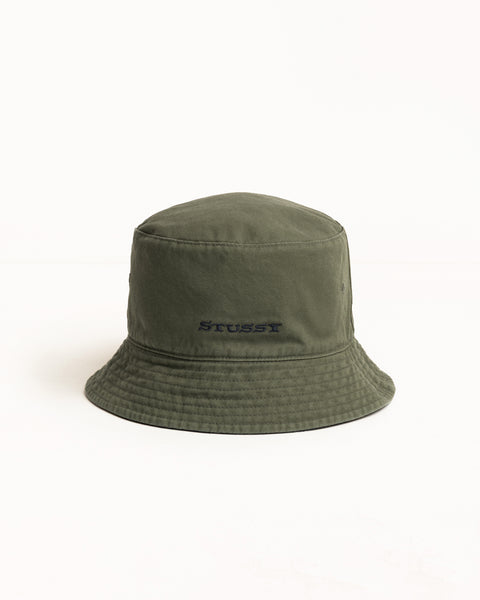 Reversible Stock Bucket Hat Unisex In Black/olive
