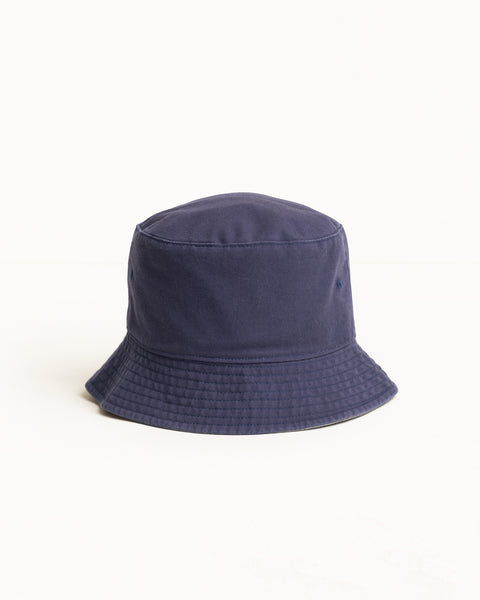 Stüssy リバーシブル ストック バケットハット（ネイビー/ストーン）