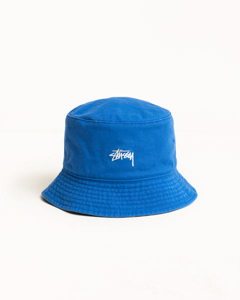 Reversible Stock Bucket Hat Unisex In Royal/leopard