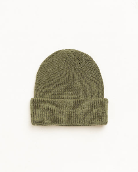 Basic Stüssy カフビーニー ユニセックス ダークオリーブカラー