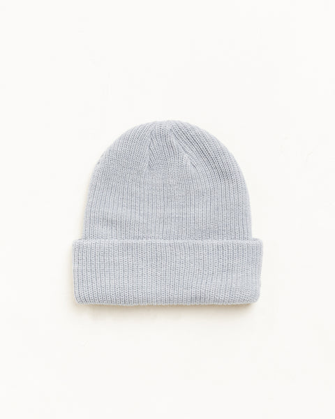 Basic Stüssy カフビーニー ヘッドウェア（ヘザーグレー）、リブ編みアクリルカフ、ユニセックスフィット
