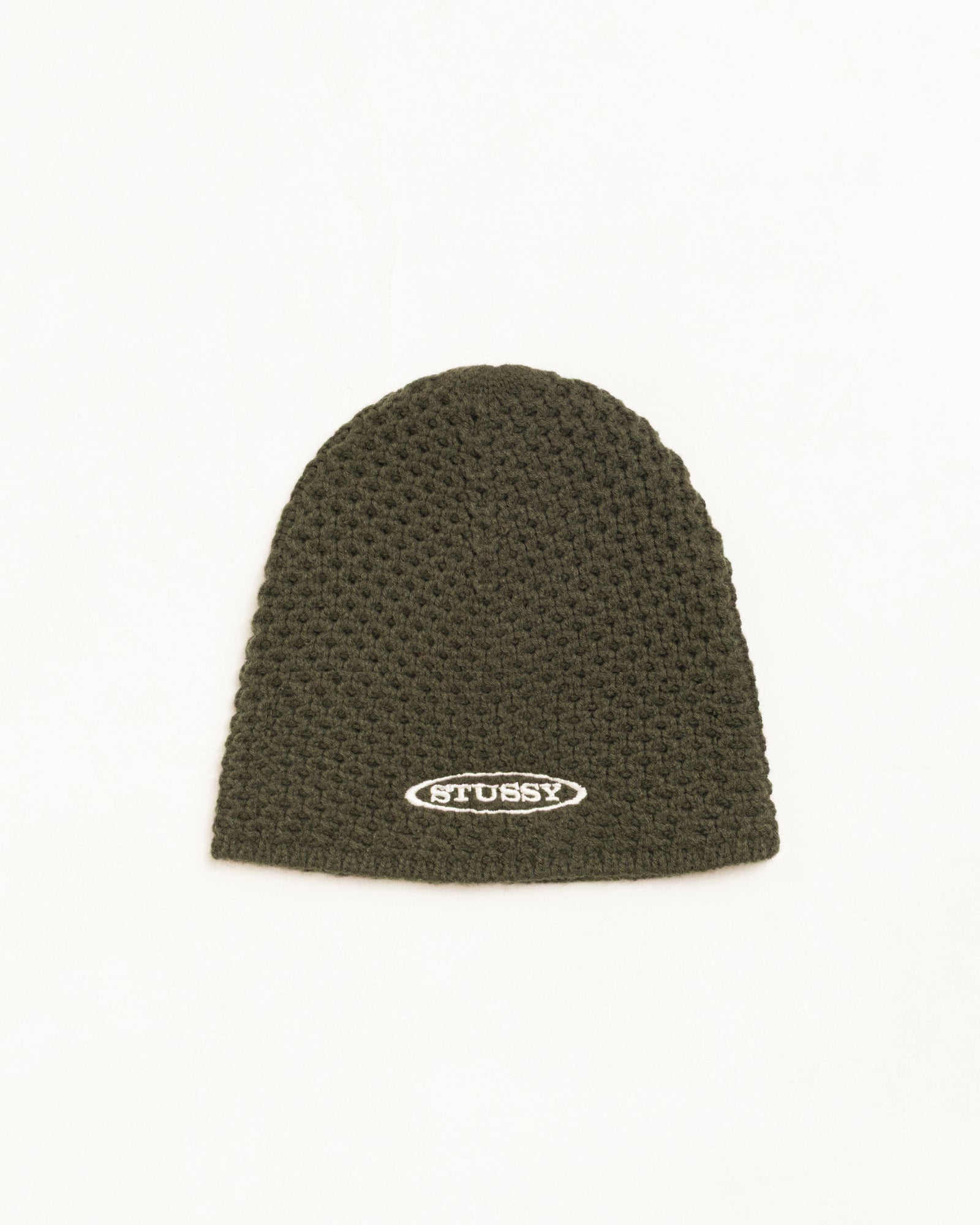 Textured Knit Skullcap Unisex In Olive