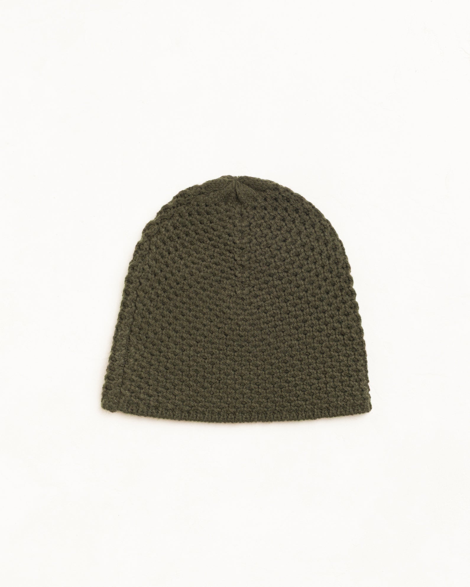 Textured Knit Skullcap Unisex In Olive
