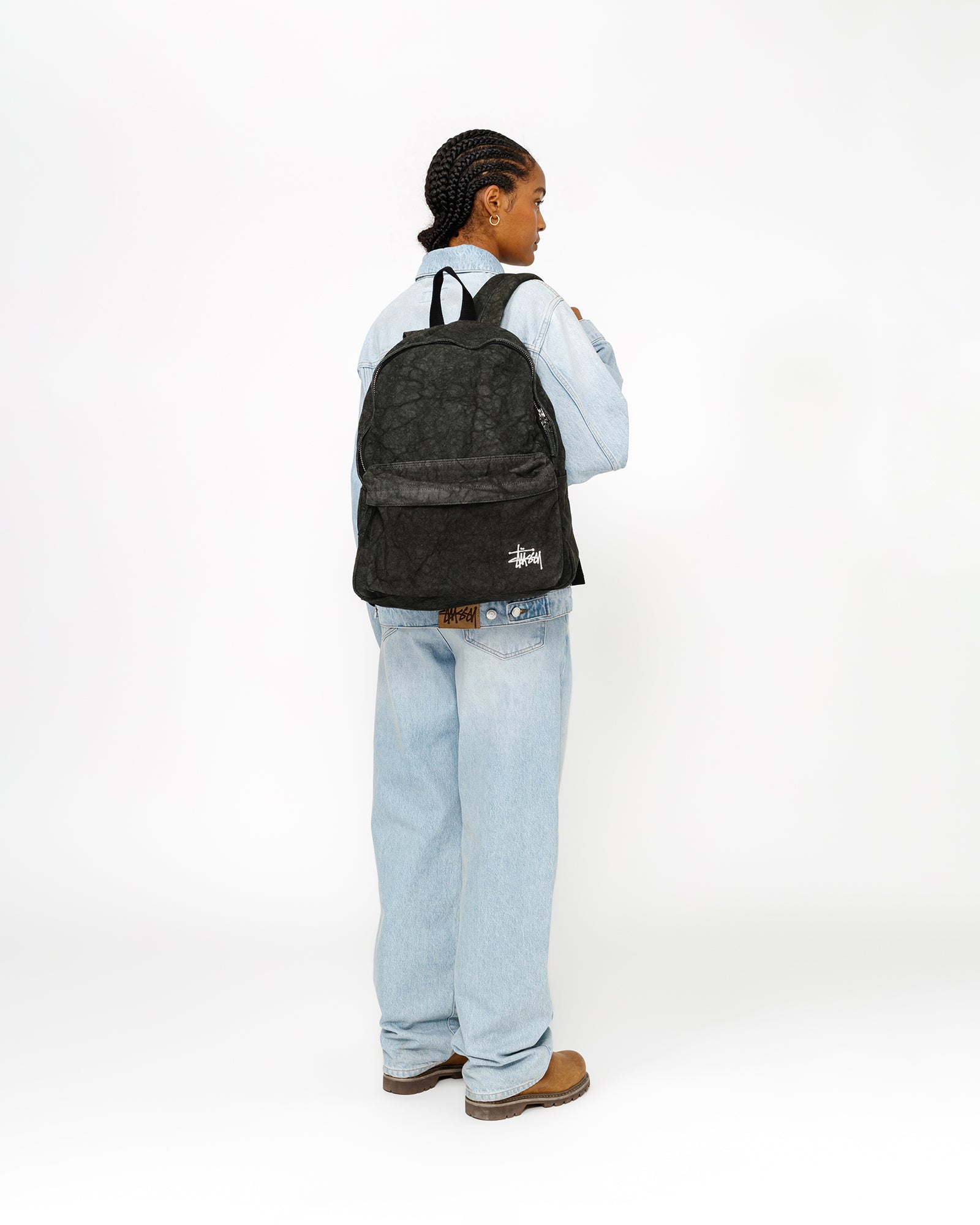 Canvas Backpack in washed black – Stüssy Japan